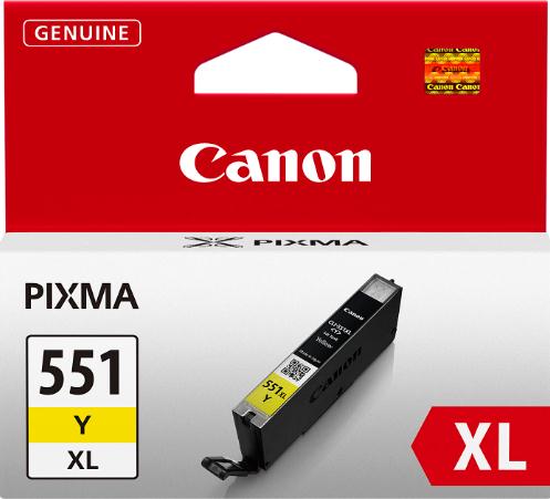 Canon CLI-551YXL (Yield: 685 Pages) High Yield Yellow Ink Cartridge