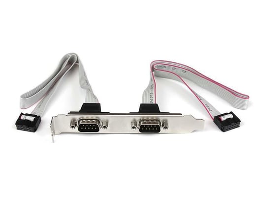 StarTech.com 2 Port 16 inch DB9 Serial Port Bracket to 10 Pin Header