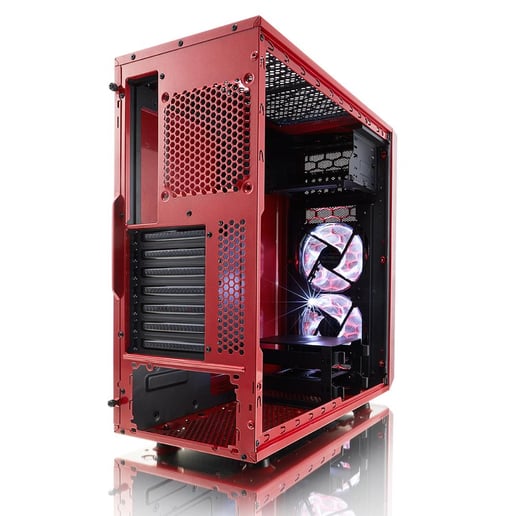 Fractal Focus G Mid Tower Gaming Case - Red 