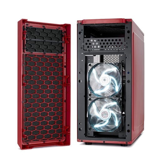 Fractal Focus G Mid Tower Gaming Case - Red 