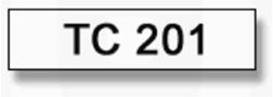 Brother P-touch TC-201 (12mm x 7.5m) White On Black Gloss Laminated Labelling Tape