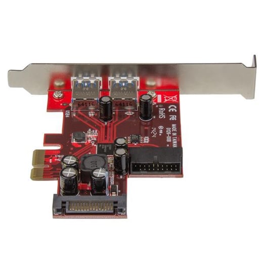 StarTech.com 4-Port PCI Express USB 3.0 Card - 2 External, 2 Internal - SATA Power