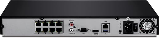TRENDnet TV-NVR208 8-Channel 1080p HD PoE Network Video Recorder Black (V1.0R)
