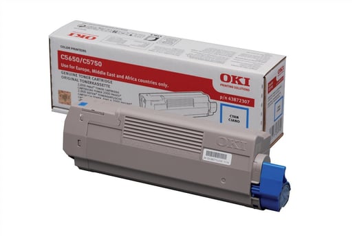OKI 43872307 (Yield: 2,000 Pages) Cyan Toner Cartridge