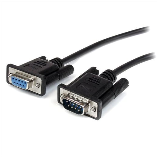 StarTech.com (2m) Straight Through DB9 RS232 Serial Cable - M/F (Black)