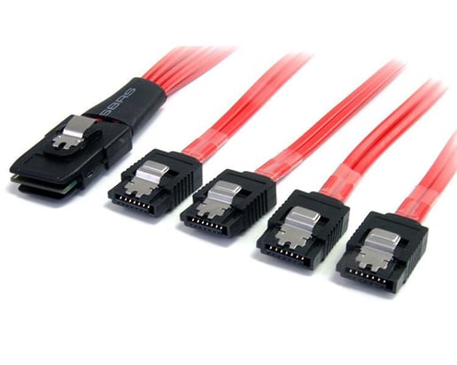 StarTech.com 1m Serial Attached SCSI SAS Cable - SFF-8087 to 4x Latching SATA