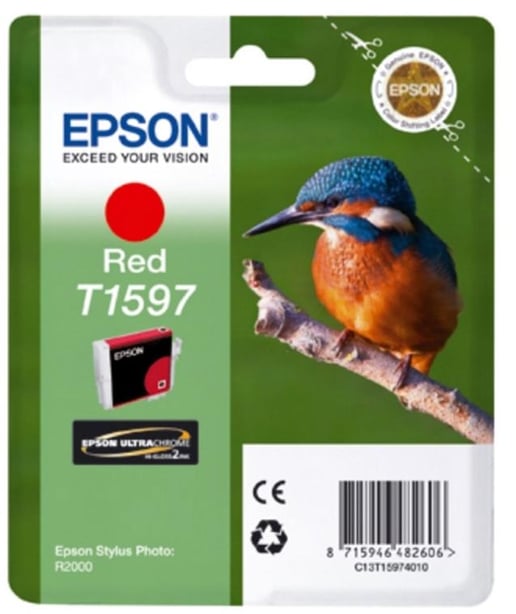 Epson Kingfisher T1597 UltraChrome Hi-Gloss2 Red Ink Cartridge