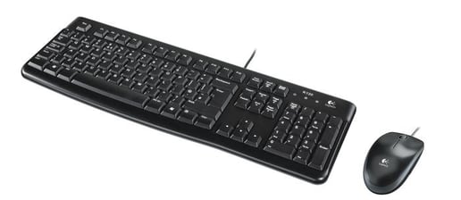 Logitech MK120 Desktop Wired USB Keyboard and Optical Mouse (Black)