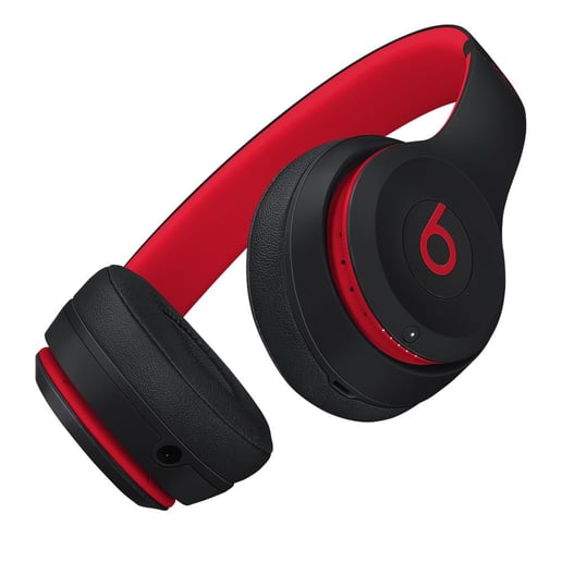 Beats Solo3 On-Ear Wireless Headphones (Defiant Black/Red) - The Beats Decade Collection