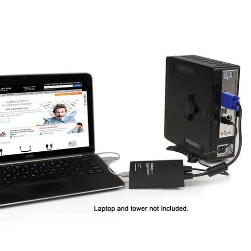 StarTech.com KVM Console to Laptop USB 2.0 Portable Crash Cart Adaptor with File Transfer