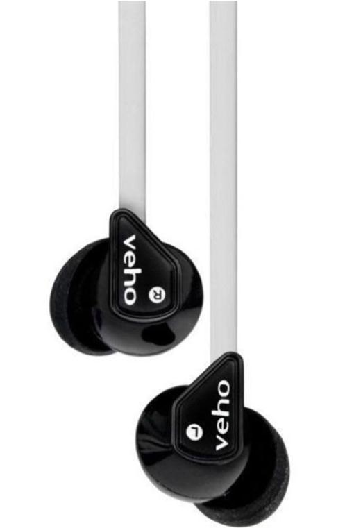 Veho Z-1 Stereo Noise Isolating Earphones (Black/White)