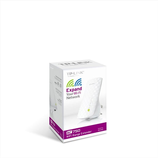 TP-Link AC750 RE200 Dual Band WiFi Universal Wall-plug Range Extender (White)