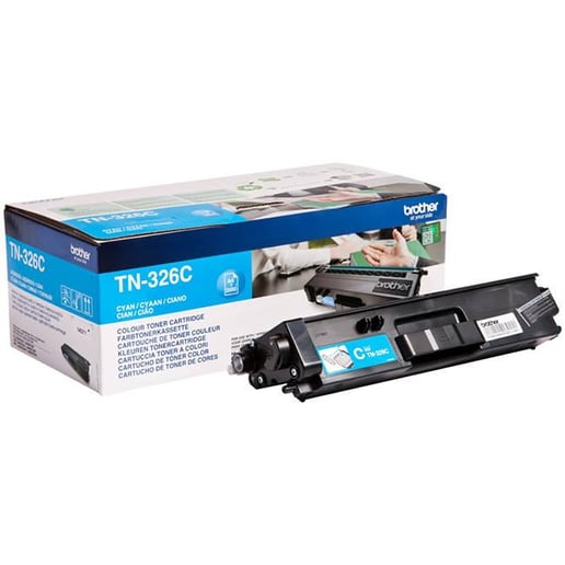 Brother TN-326C (Yield: 3,500 Pages) Cyan Toner Cartridge
