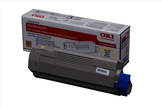 OKI 43872305 (Yield: 2,000 Pages) Yellow Toner Cartridge