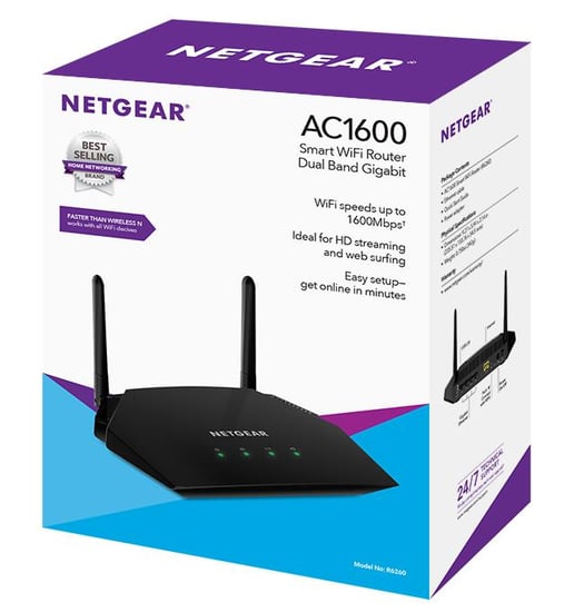Netgear R6260 (5 Port) Wireless Dual-Band AC1600 Network Router