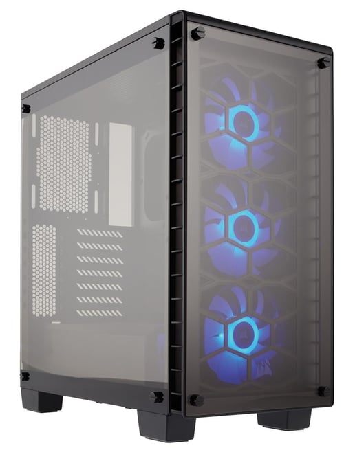 Corsair Crystal 460X RGB Mid Tower Gaming Case - Black 