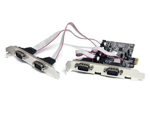 StarTech.com PEX4S553 4 Port PCI Express Card RS232 Serial Adaptor Card with 16550 UART