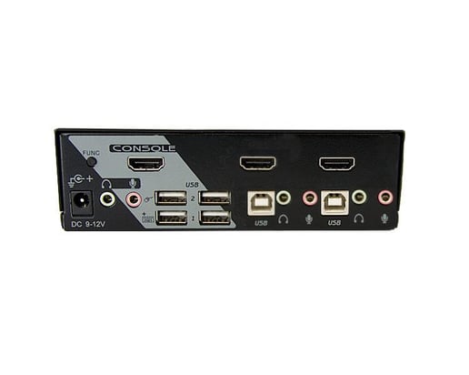 StarTech.com 2-Port USB HDMI KVM Switch with Audio and USB 2.0 Hub