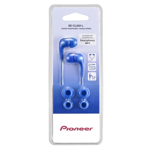 Pioneer SE-CL502-L Lightweight In-Ear Headphones (Blue)