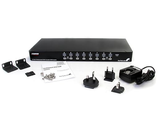 StarTech.com 16-Port (1U) Rack Mount USB KVM Switch with OSD