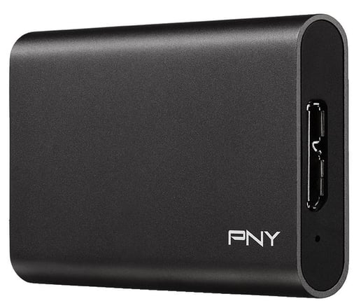 PNY Elite 240GB Mobile External Solid State Drive in Black - USB3.0