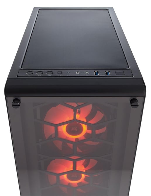 Corsair Crystal 460X RGB Mid Tower Gaming Case - Black 