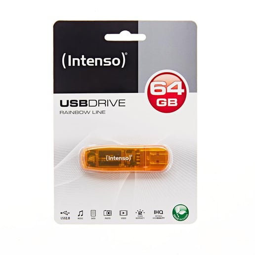 64GB Intenso Rainbow Line USB 2.0 Flash Drive