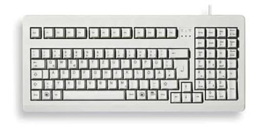 CHERRY Compact G80-1800 USB/PS2 19" PC Keyboard - Light Grey