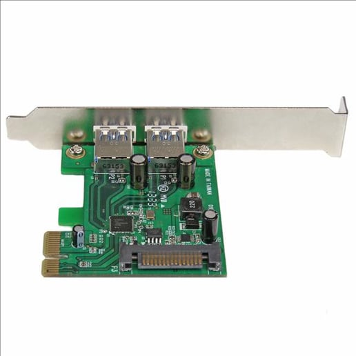 StarTech.com 2 Port PCI Express (PCIe) SuperSpeed USB 3.0 Card Adaptor with UASP - SATA Power