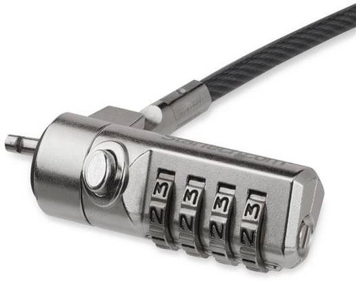 StarTech.com Laptop Cable Lock with Swivel Hinge, 4-Digit Combination Lock