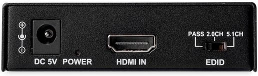 StarTech.com 4K HDMI Audio Extractor with 4K 60Hz Support (Black)