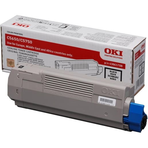 OKI 43865708 (Yield: 8,000 Pages) Black Toner Cartridge
