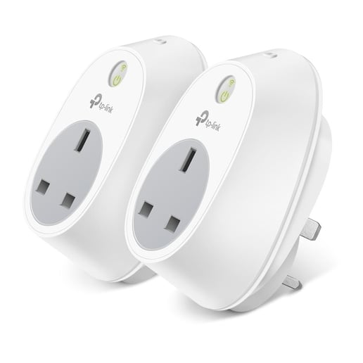 TP-Link HS100 Kasa Smart Wi-Fi Plug 2.4GHz 802.11b/g/n (White) Pack of 2