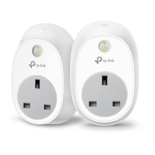 TP-Link HS100 Kasa Smart Wi-Fi Plug 2.4GHz 802.11b/g/n (White) Pack of 2