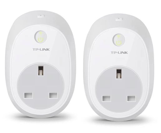 TP-Link HS100 Kasa Smart Wi-Fi Plug 2.4GHz 802.11b/g/n (White) Pack of 2