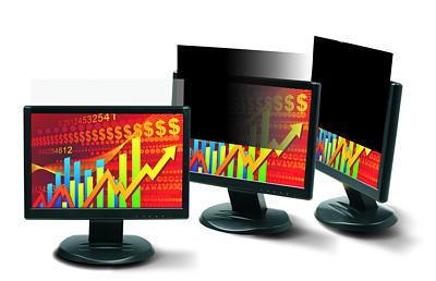 3M PF240W1B Frameless Black Privacy Filter for 24.0 inch Widescreen Monitors (16:10) - 98044054181 / 7100026029 (Legacy Code PF24.0W)