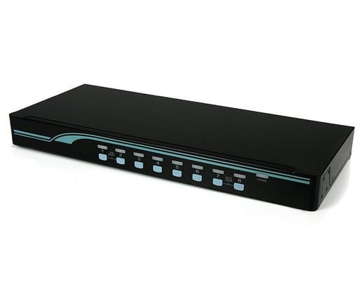 StarTech.com 8-Port (1U) Rack Mount DVI USB KVM Switch