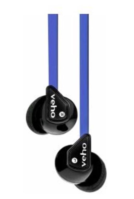 Veho Z-1 Stereo Anti-Tangle In-Ear Headphones earphones earbuds (Blue)