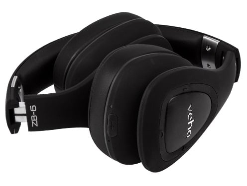 Veho ZB-6 On-Ear Bluetooth Headphones with Microphone/Remote Control - Black