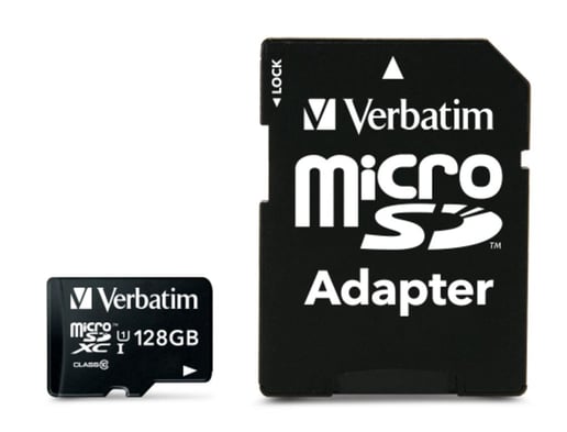 128GB Verbatim Premium UHS-1 (U1) microSD Card 