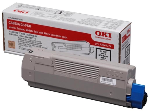 OKI 43865724 (Yield: 8,000 Pages) Black Toner Cartridge