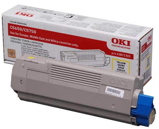 OKI 43872305 (Yield: 2,000 Pages) Yellow Toner Cartridge