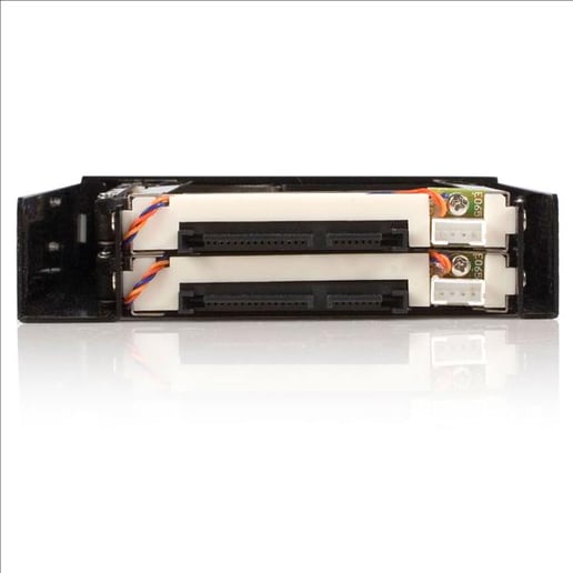 StarTech.com 2 Drive 2.5 inch Trayless Hot Swap SATA Mobile Rack Backplane Storage bay Adaptor (Black)