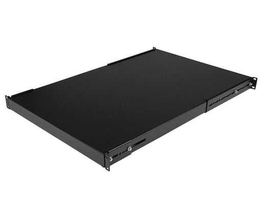 StarTech 1U 19 inch Adjustable Rack Mount Shelf - Heavy Duty Fixed Server Rack Cabinet Shelf