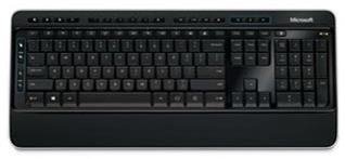 Microsoft Wireless Desktop 3050 Keyboard 128-bit Encryption and Blue Track Optical Mouse