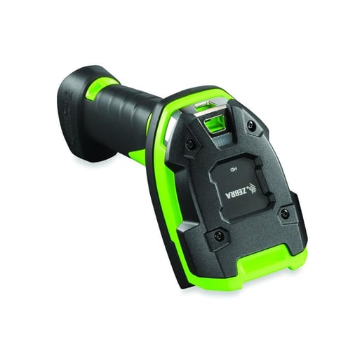 Zebra DS3678-SR Cordless Rugged Barcode Scanner (Green) with Cradle, USB Shield Cable and 12V Power Supply