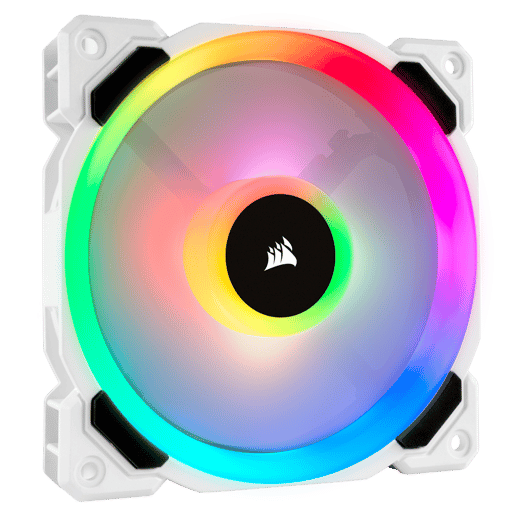Corsair LL120 (120mm) Dual Light Loop RGB Case Fan (White) Pack of 3