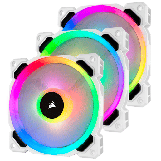 Corsair LL120 (120mm) Dual Light Loop RGB Case Fan (White) Pack of 3