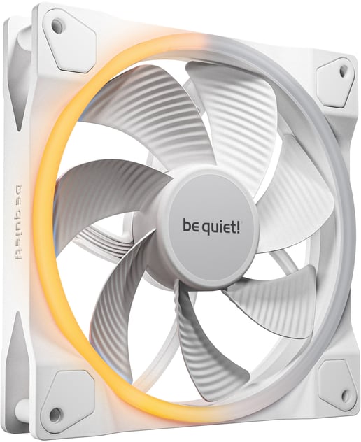 be quiet! Light Wings 140mm PWM Chassis Fan in White with Reverse Blades