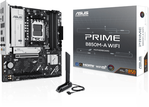 ASUS Prime B850M-A WiFi mATX Motherboard for AMD AM5 CPUs